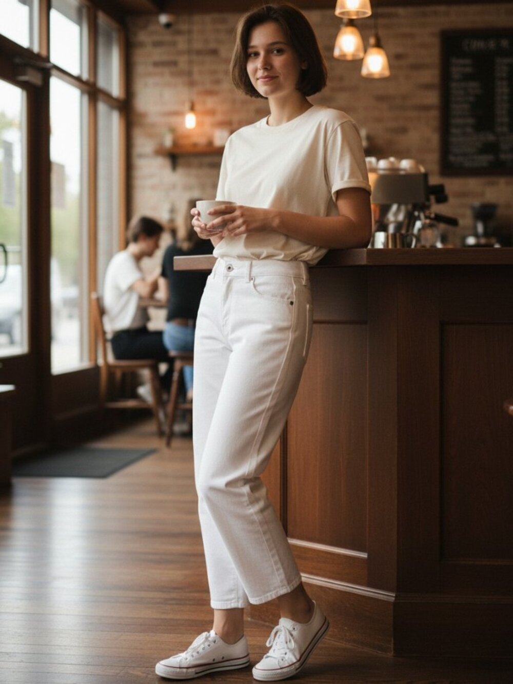 Coldwater Creek Cotton Blend Cropped Pants White Petite Size 10